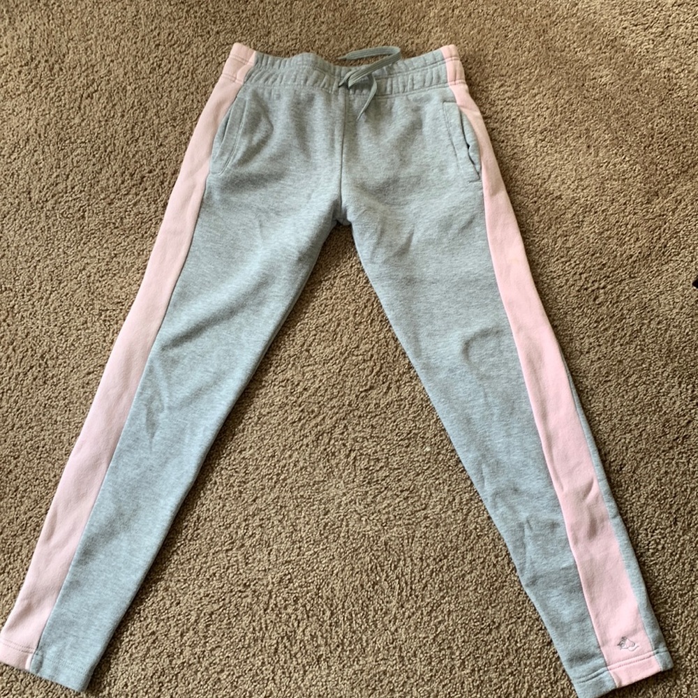 Steady Hands Clothing Gray/Pink Stripe Sweats